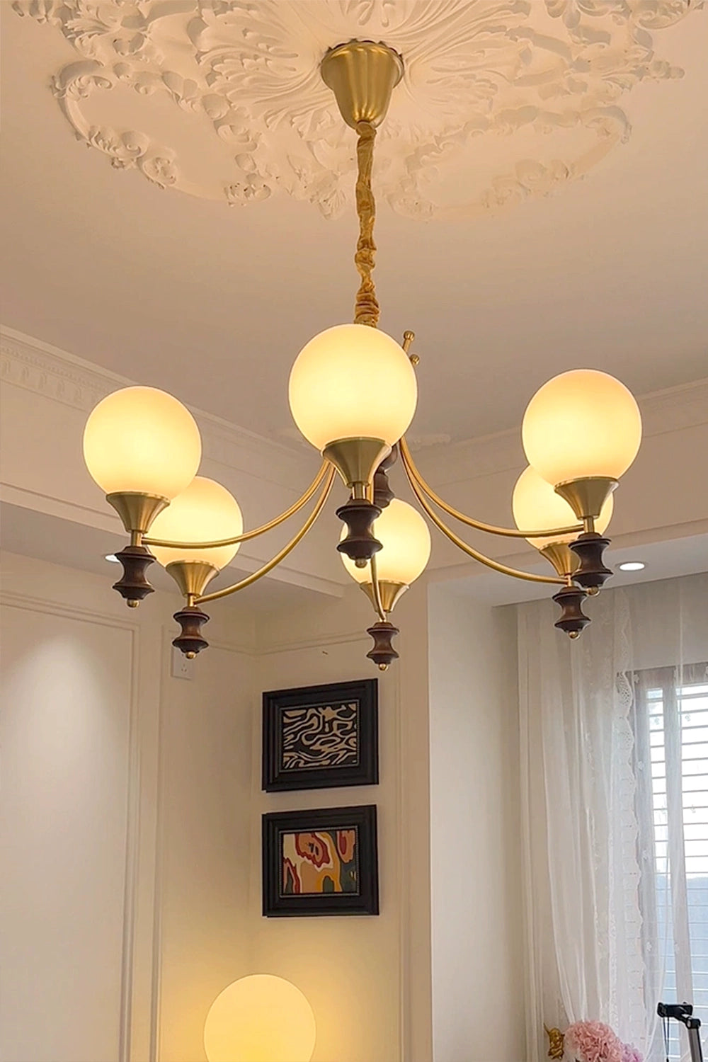 Vintage Globe Chandelier