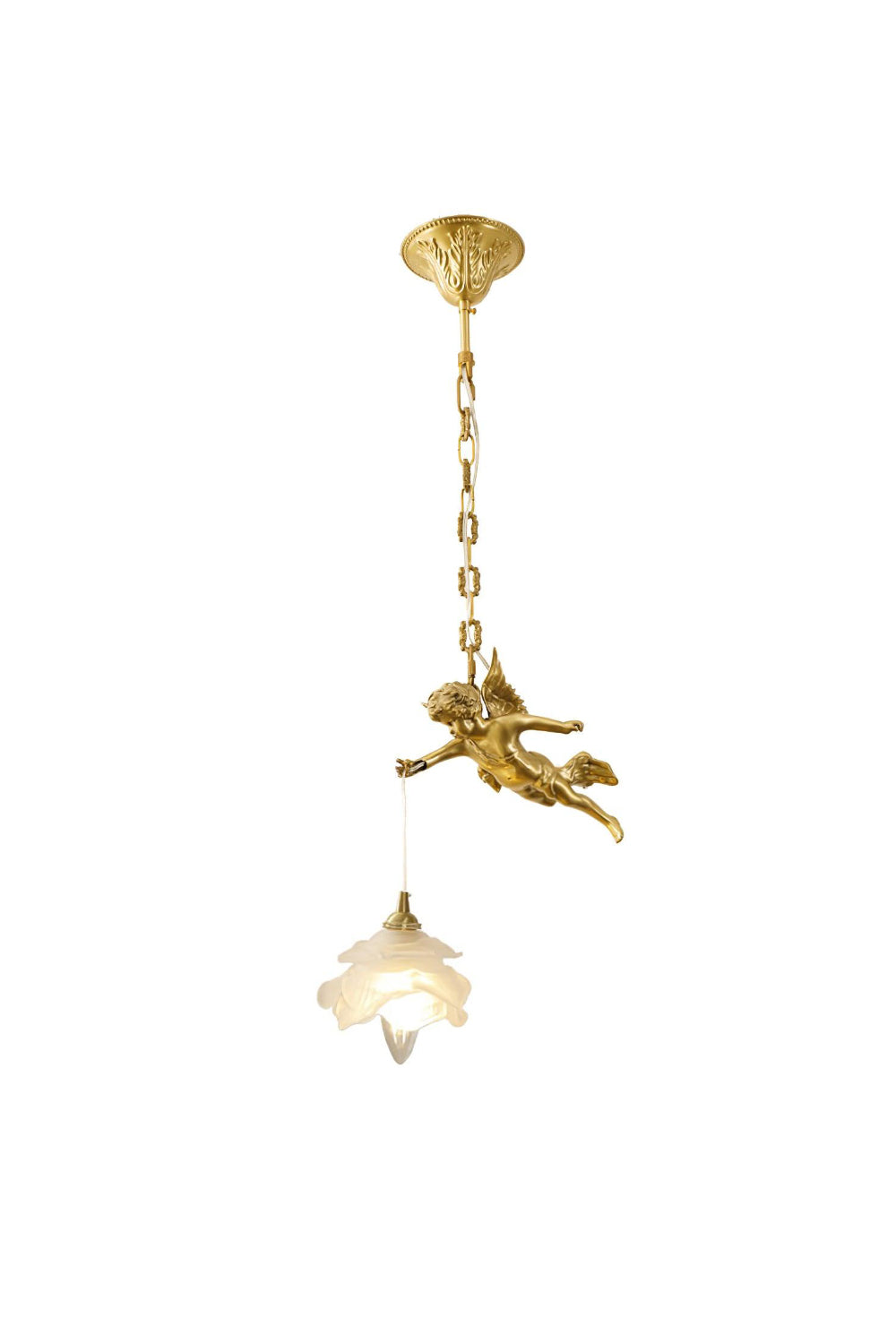 Vintage Golden Angel Pendant Light