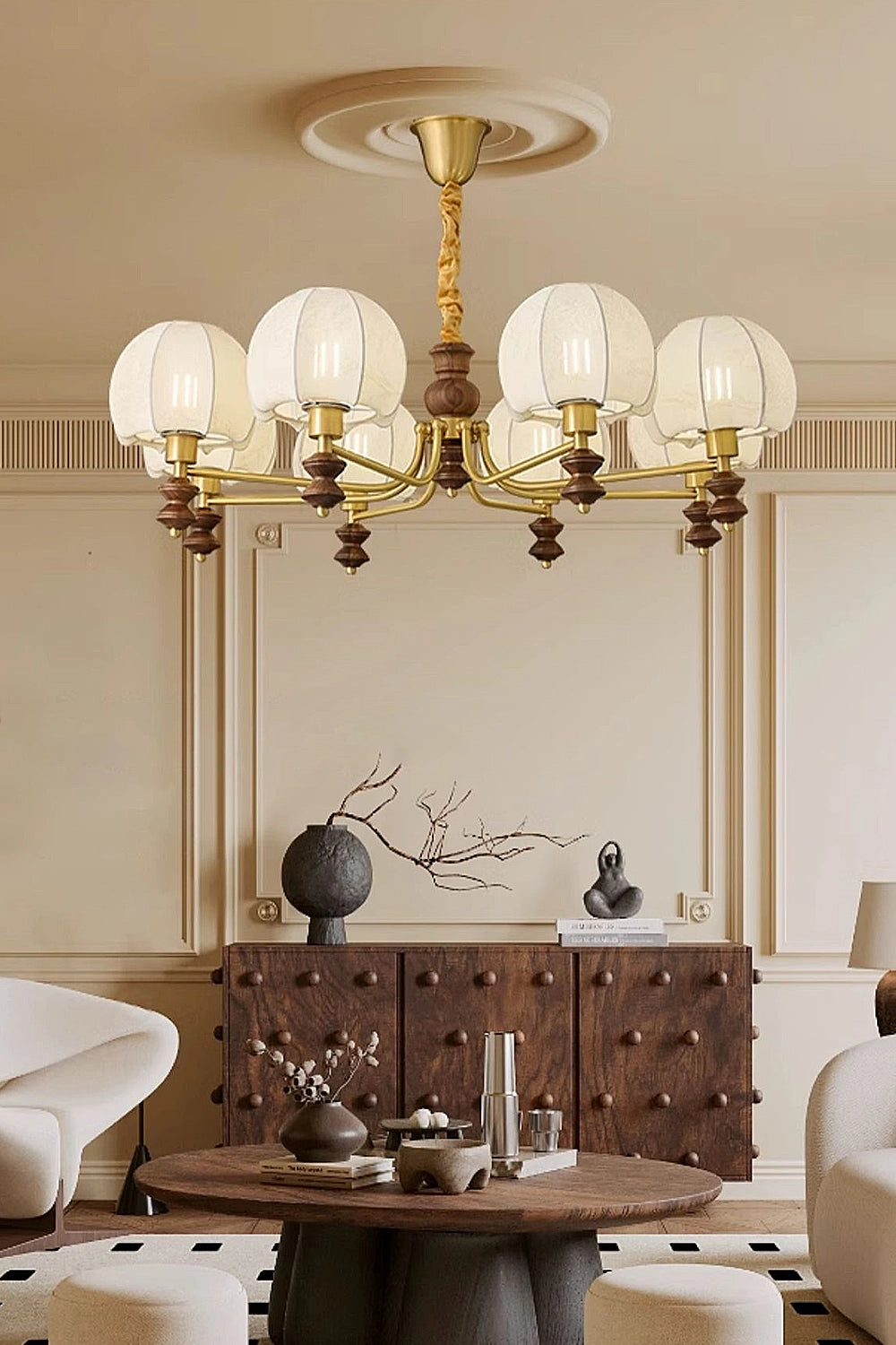 Vintage Mushroom Head Chandelier