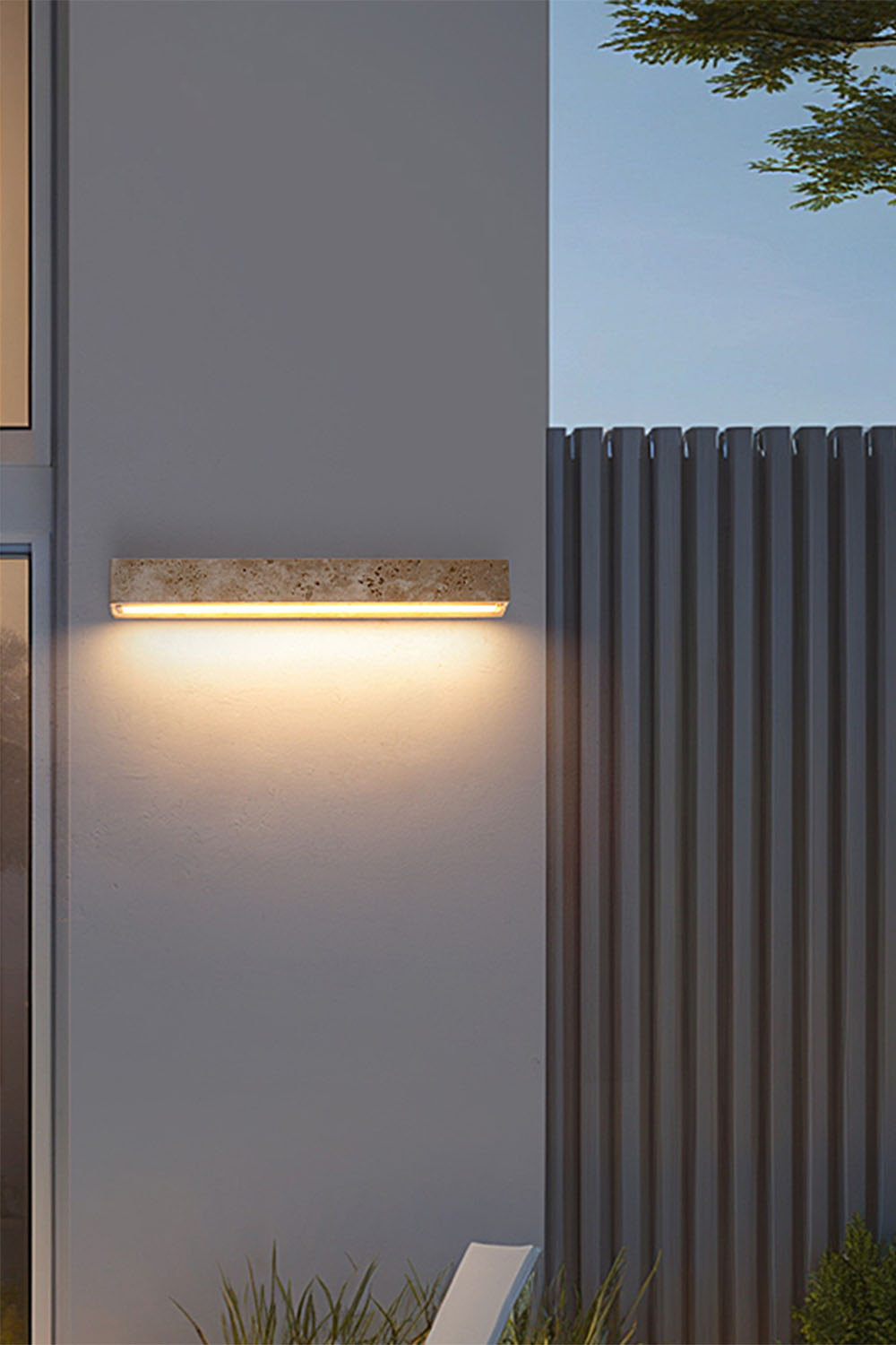 Wabi-Sabi Stone Wall Lamp