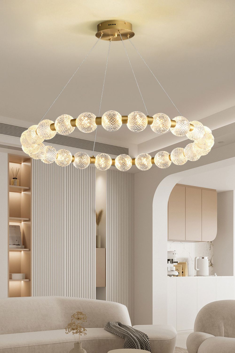 Luxury Pearl Ring Chandelier - SamuLighting