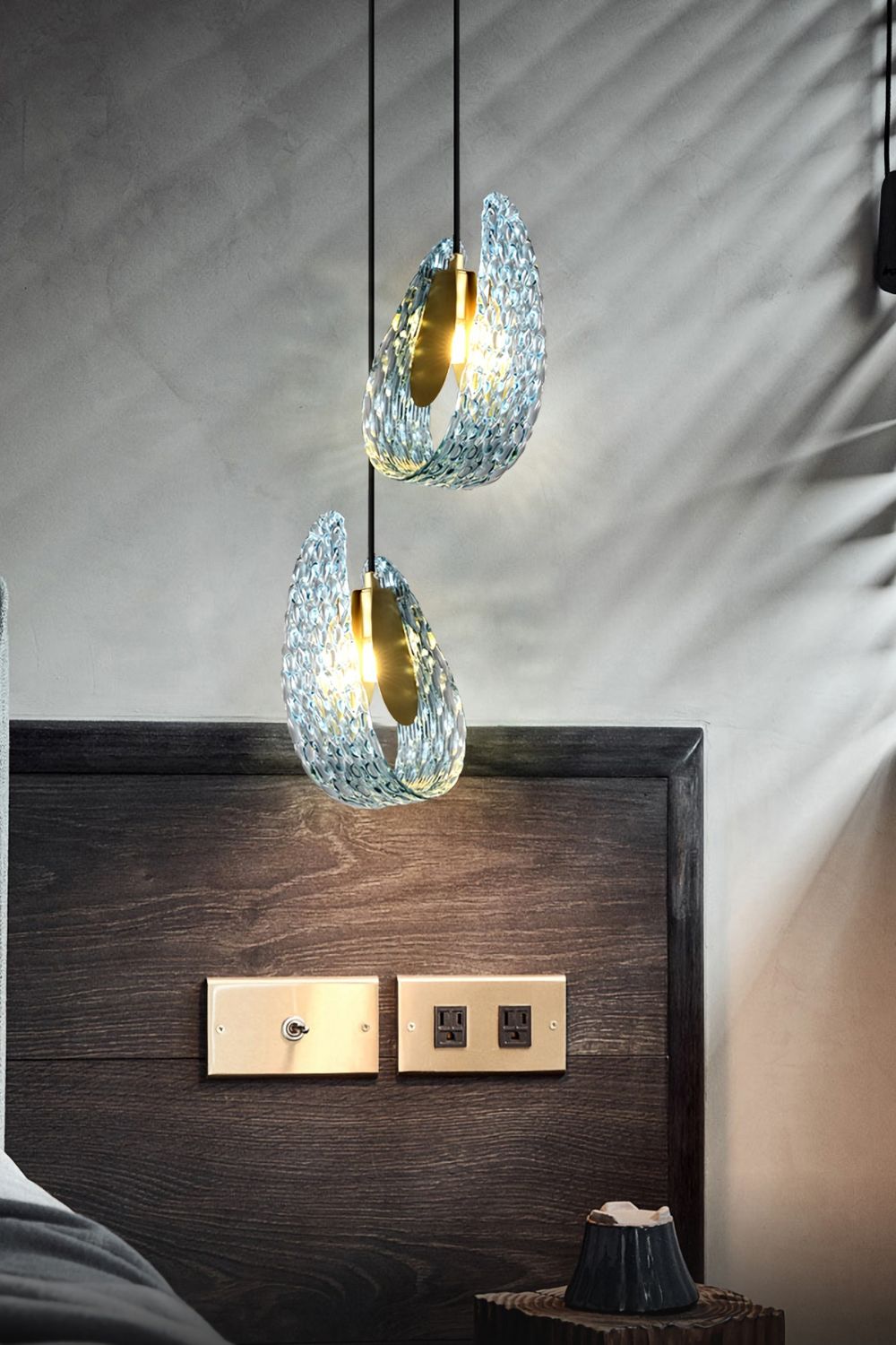 Petal Blue Glass Pendant Light - SamuLighting
