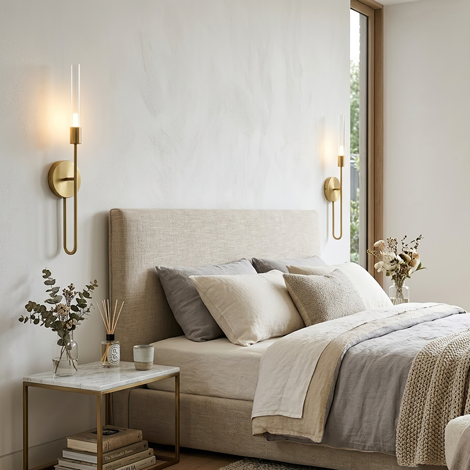 Slender U-Shape Glass Wall Sconce: Minimal Elegance Meets Warm Illumination