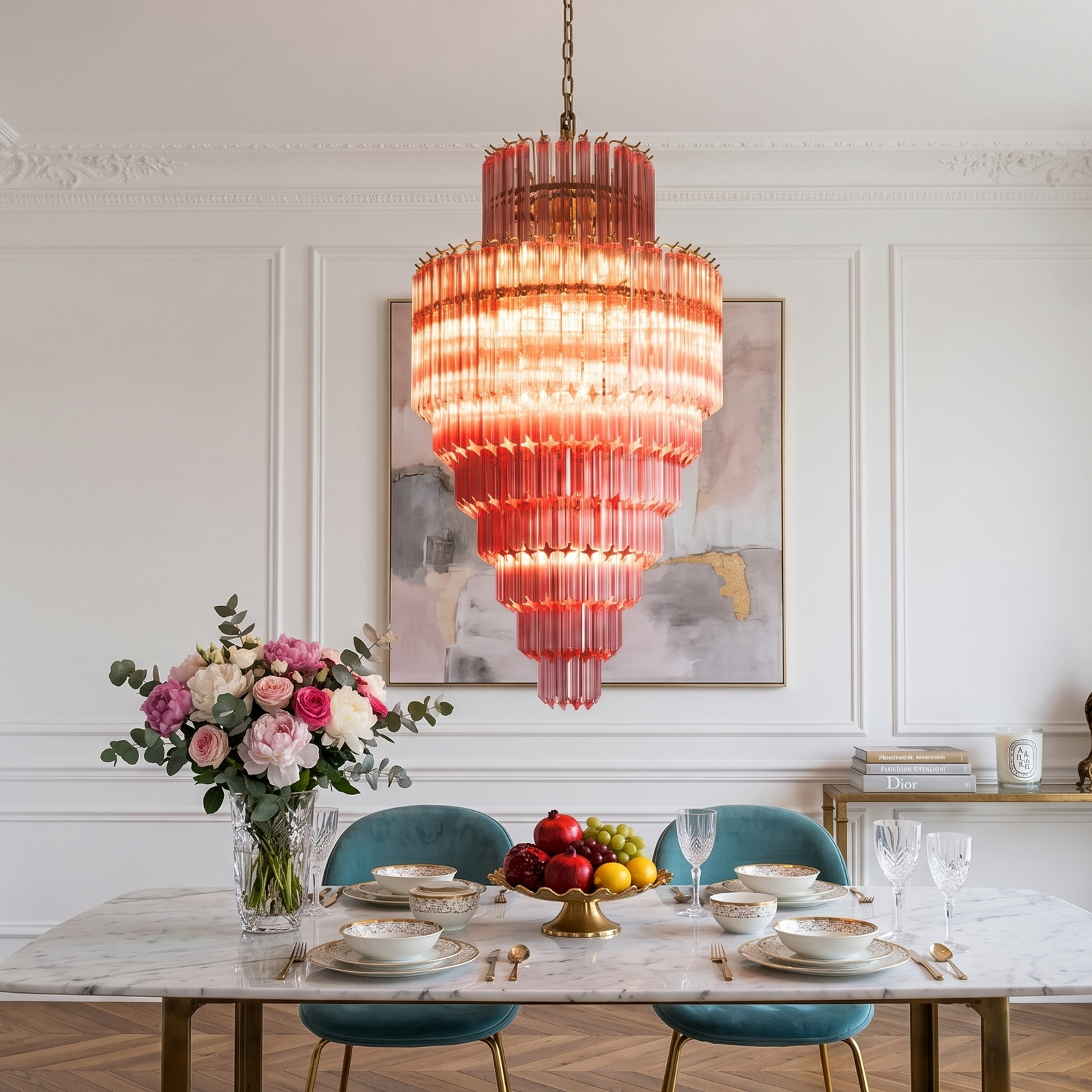 Cascading Glass Chandeliers: Sculptural Lighting That Transforms a Room