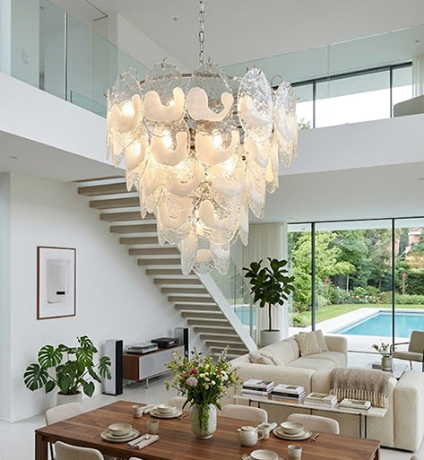 Frostelle Murano Chandelier: Handcrafted Glass Elegance for Statement Interiors