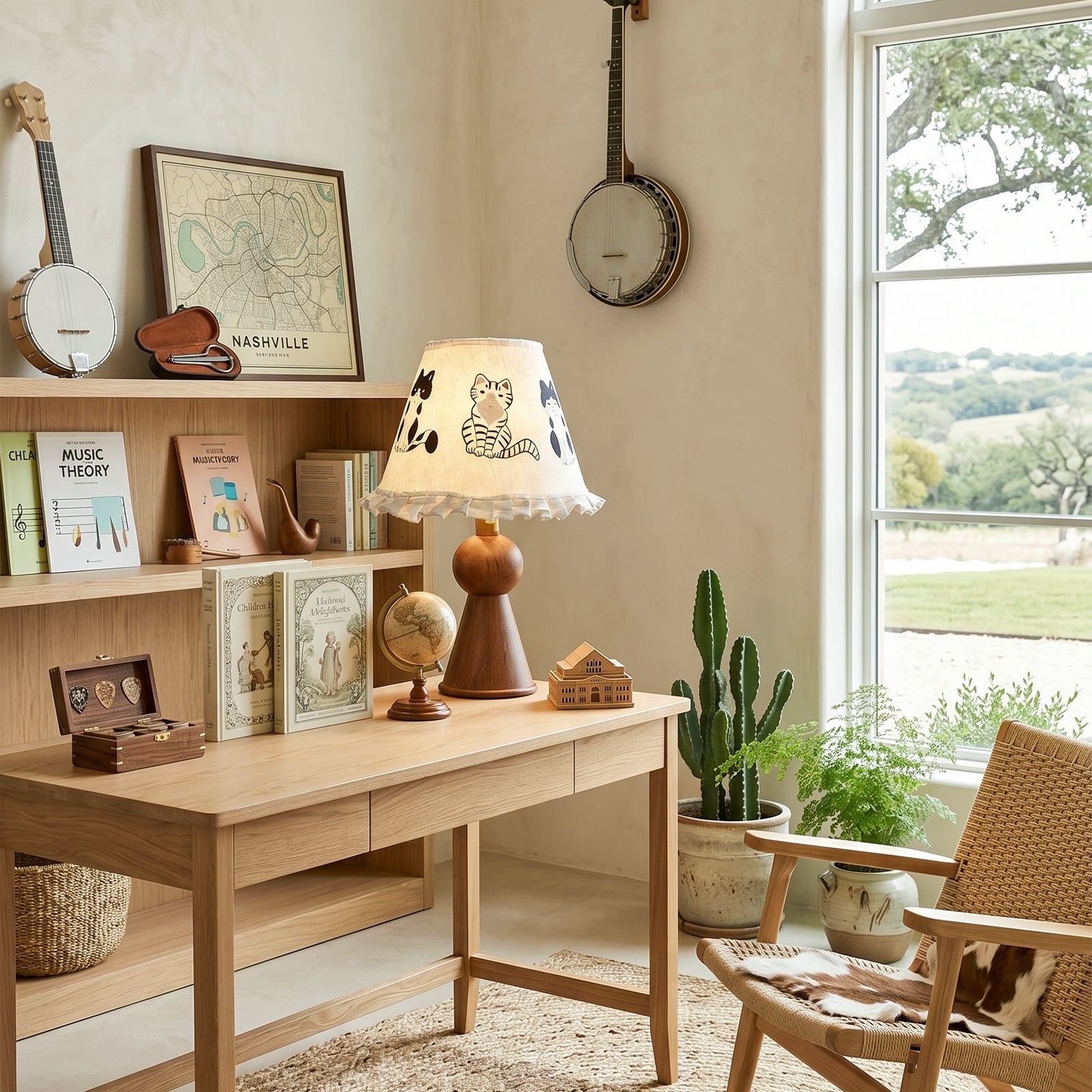 Whiskers-Ruffled-Fabric-Table-Lamp-Samulighting-CozyBedsideAccent-PlayfulHomeLantern (2)