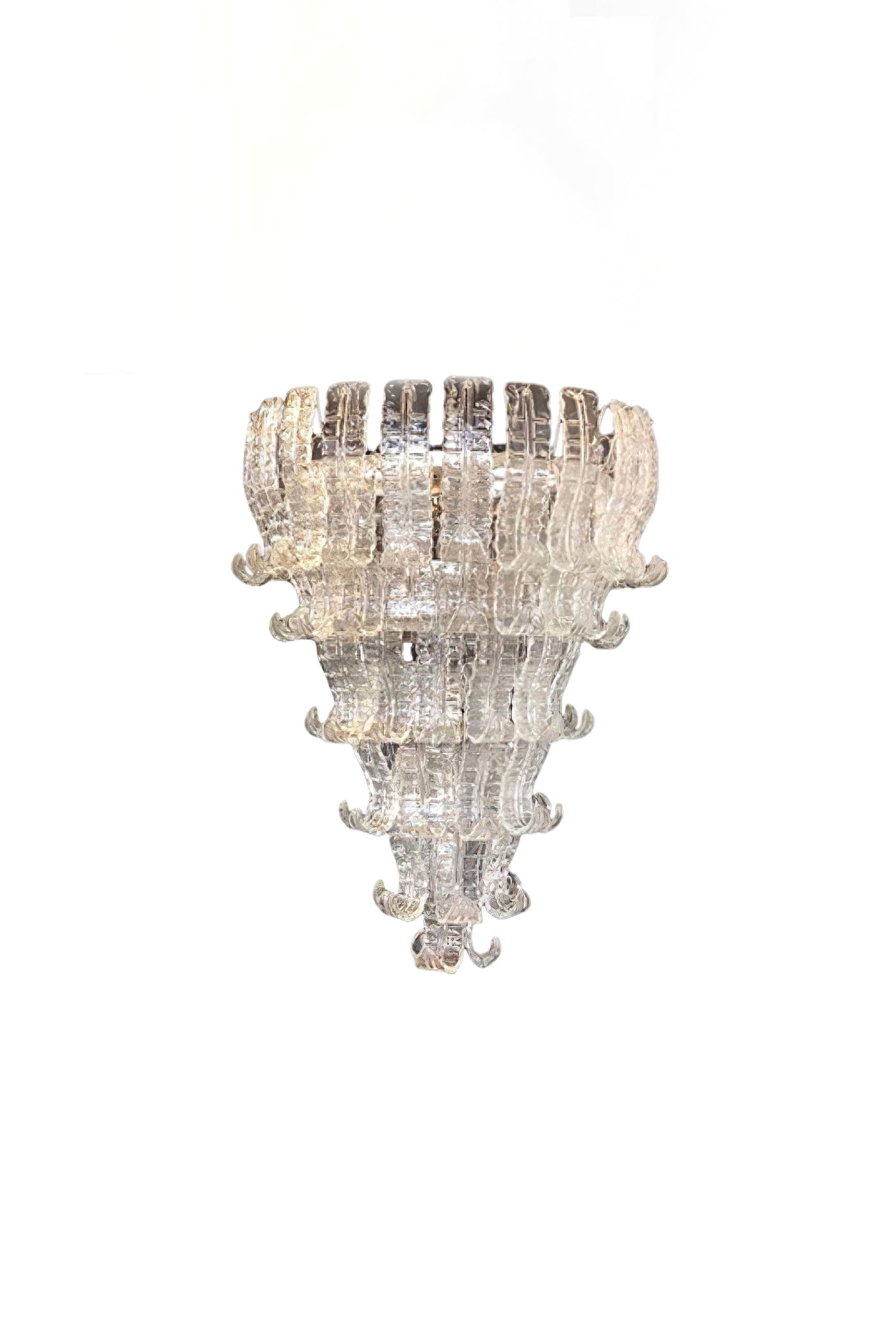 Grand Murano Felci Leaf Glass Chandelier