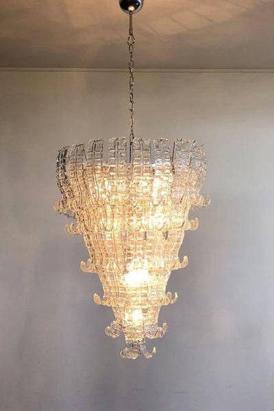 Grand Murano Felci Leaf Glass Chandelier