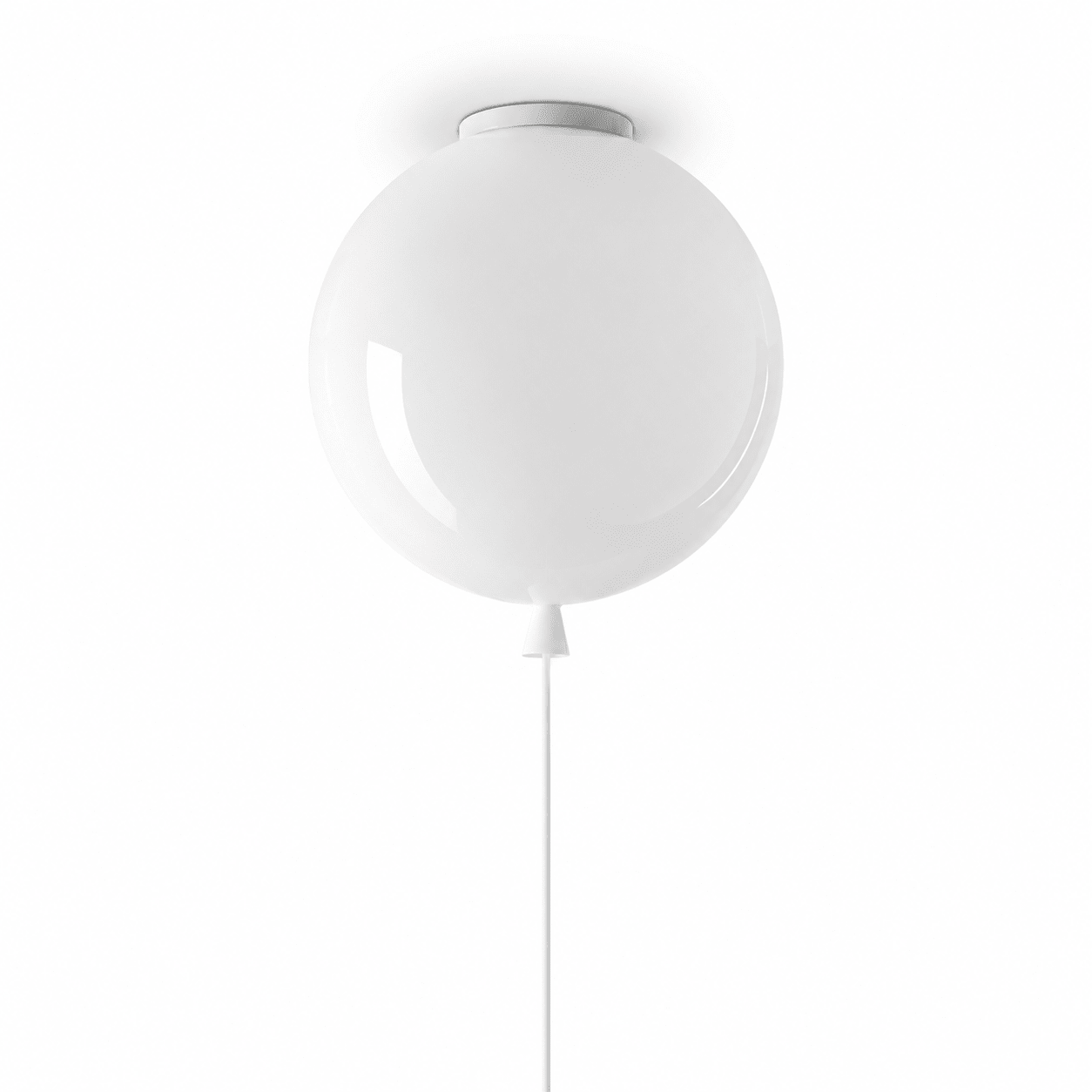 Glass Balloon Ceiling Light featuring a hand-blown glass orb design, perfect for modern and playful spaces.