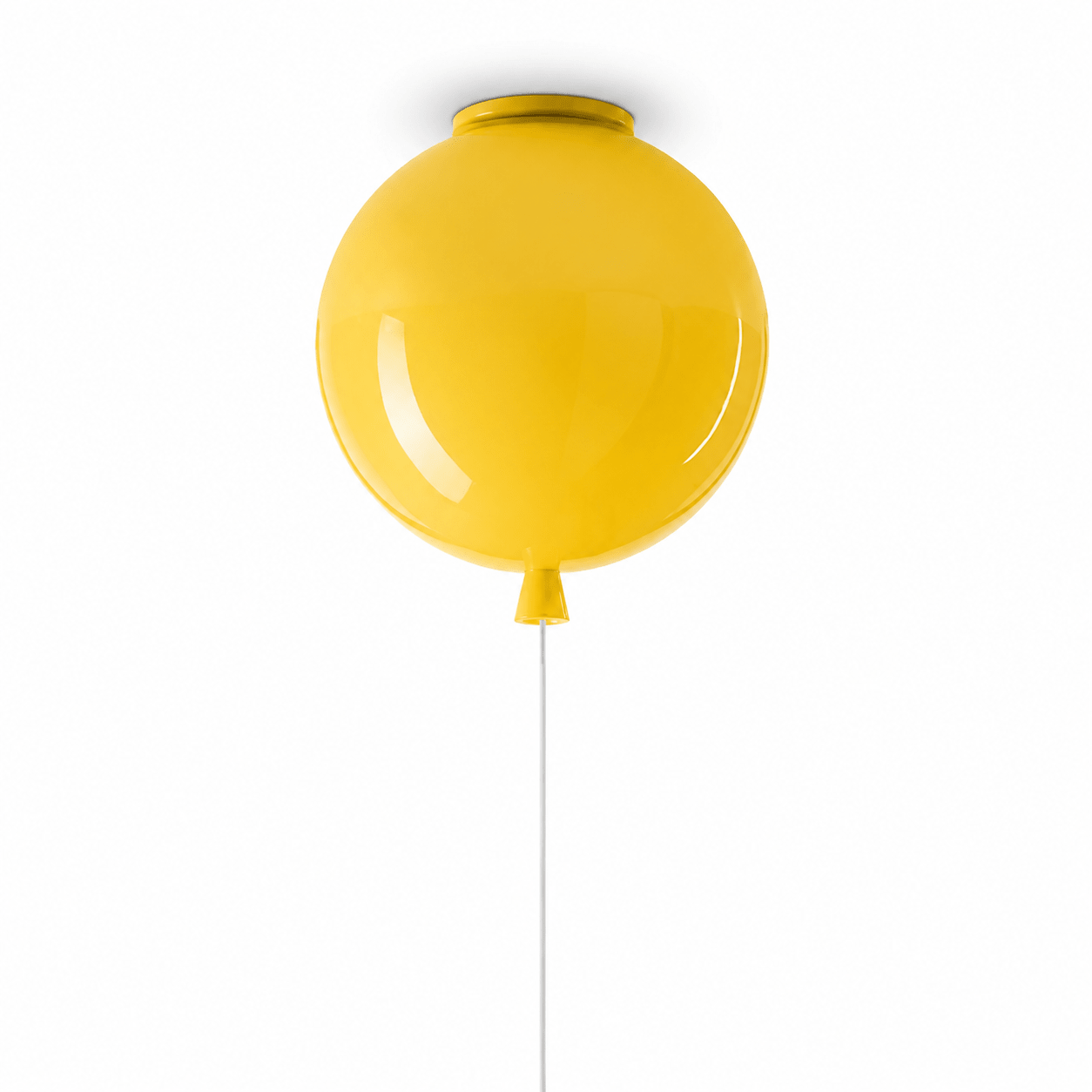 Glass Balloon Ceiling Light featuring a hand-blown glass orb design, perfect for modern and playful spaces.