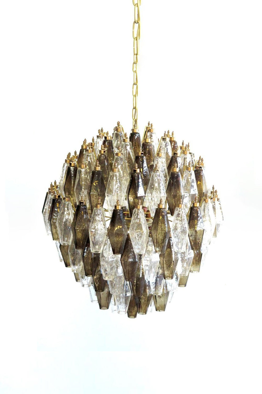 Murano Poliedri Smoked Globe Chandelier