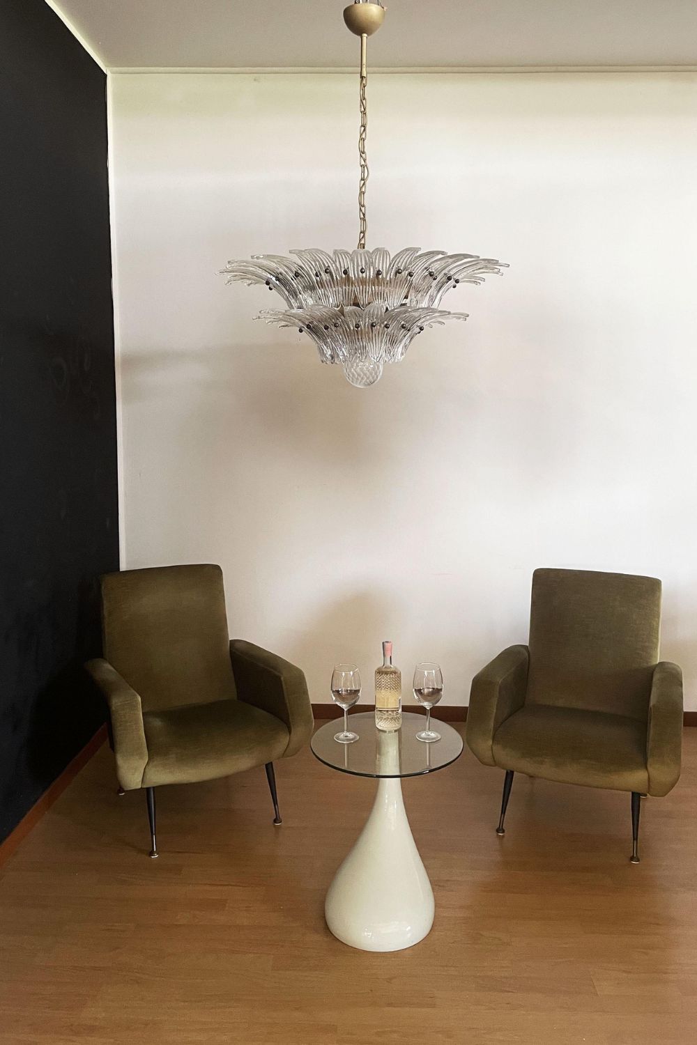 Original Murano Palmette Crystal Chandelier