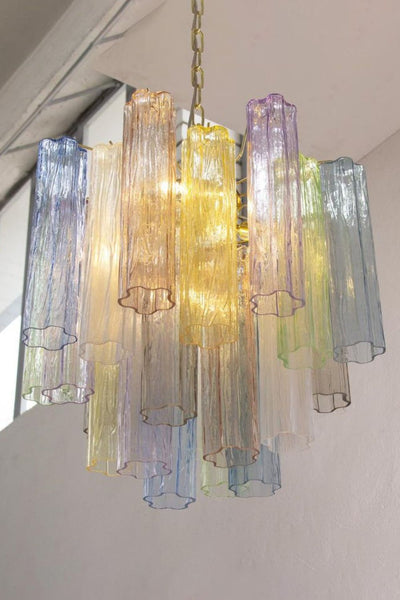 Multi-Colored Murano Glass Tronchi Chandelier