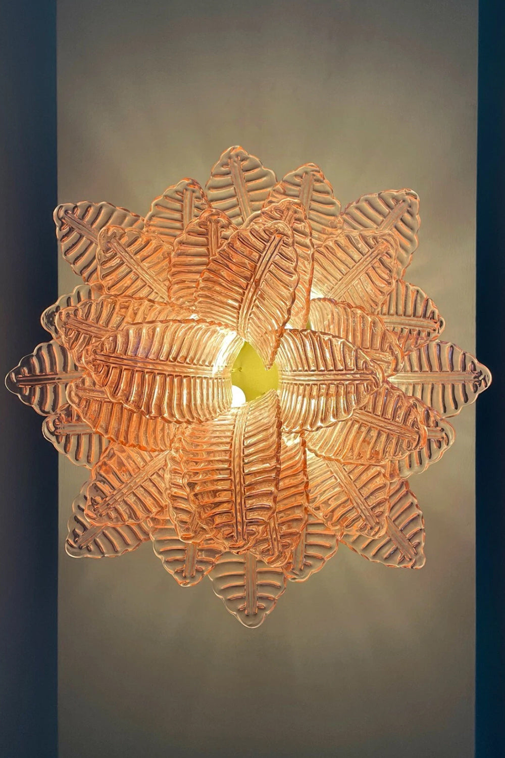 Pink Murano Felci Glass Ceiling Light