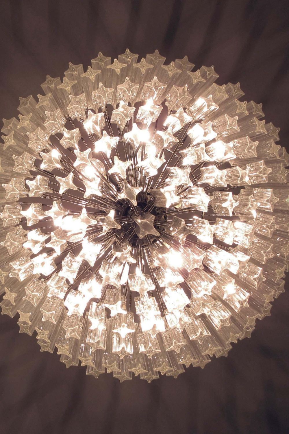 Contemporary Murano Quadriedri Prism Chandelier