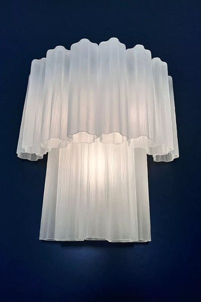 Murano frosted white glass tube Wall Lamp