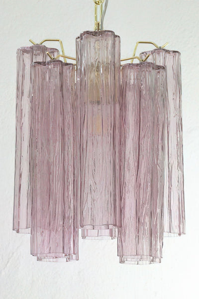 1990s Murano Amethyst Glass Ceiling Chandelier