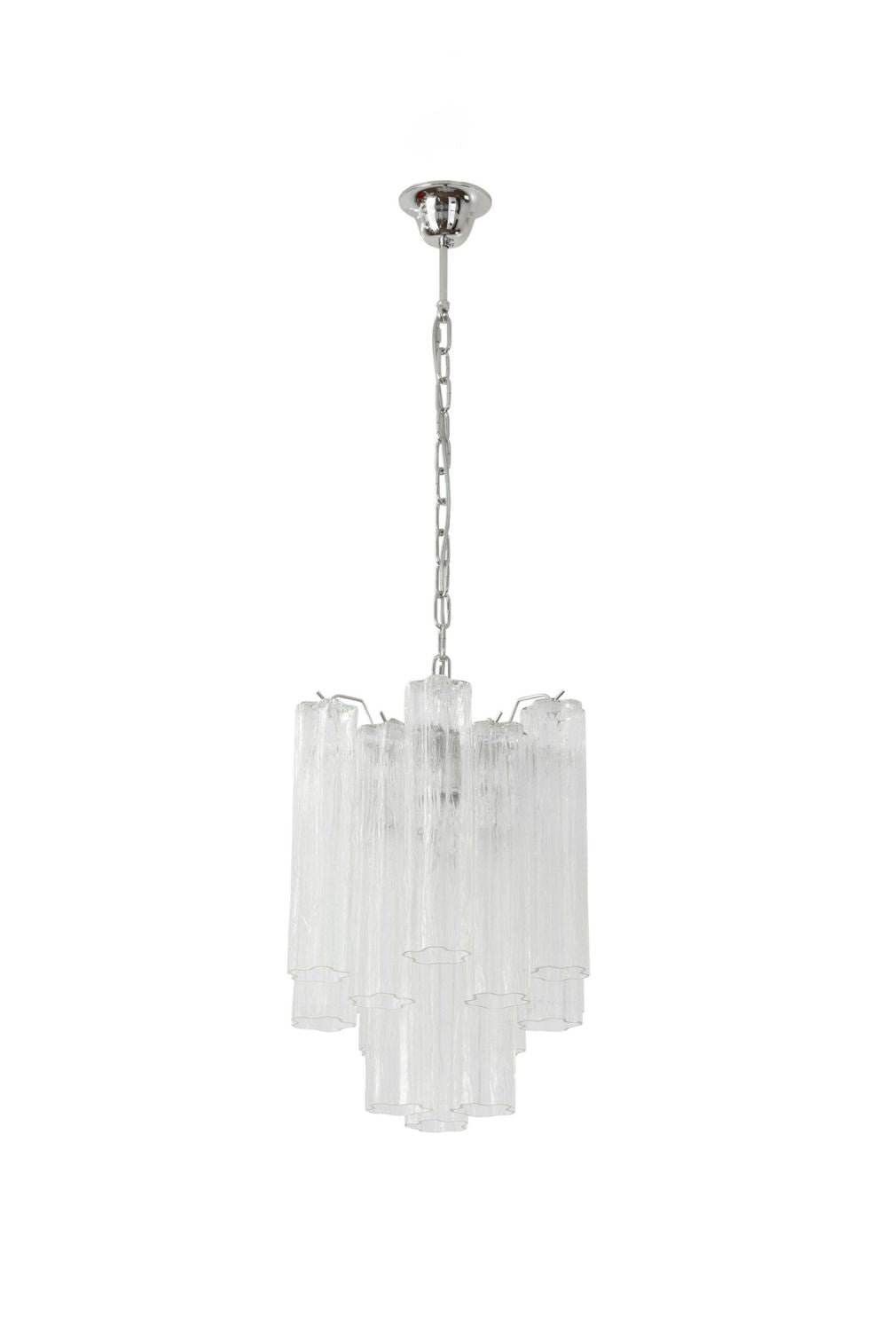 Tronchi Italy clear Murano Glass Chandelier