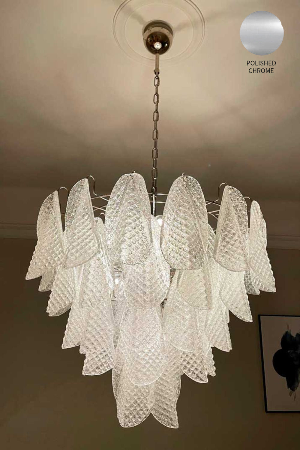 Rondini Transparent Murano Glass Chandelier