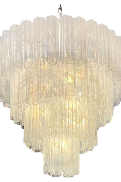 Murano clear glass tiered chandelier, 78 lamps