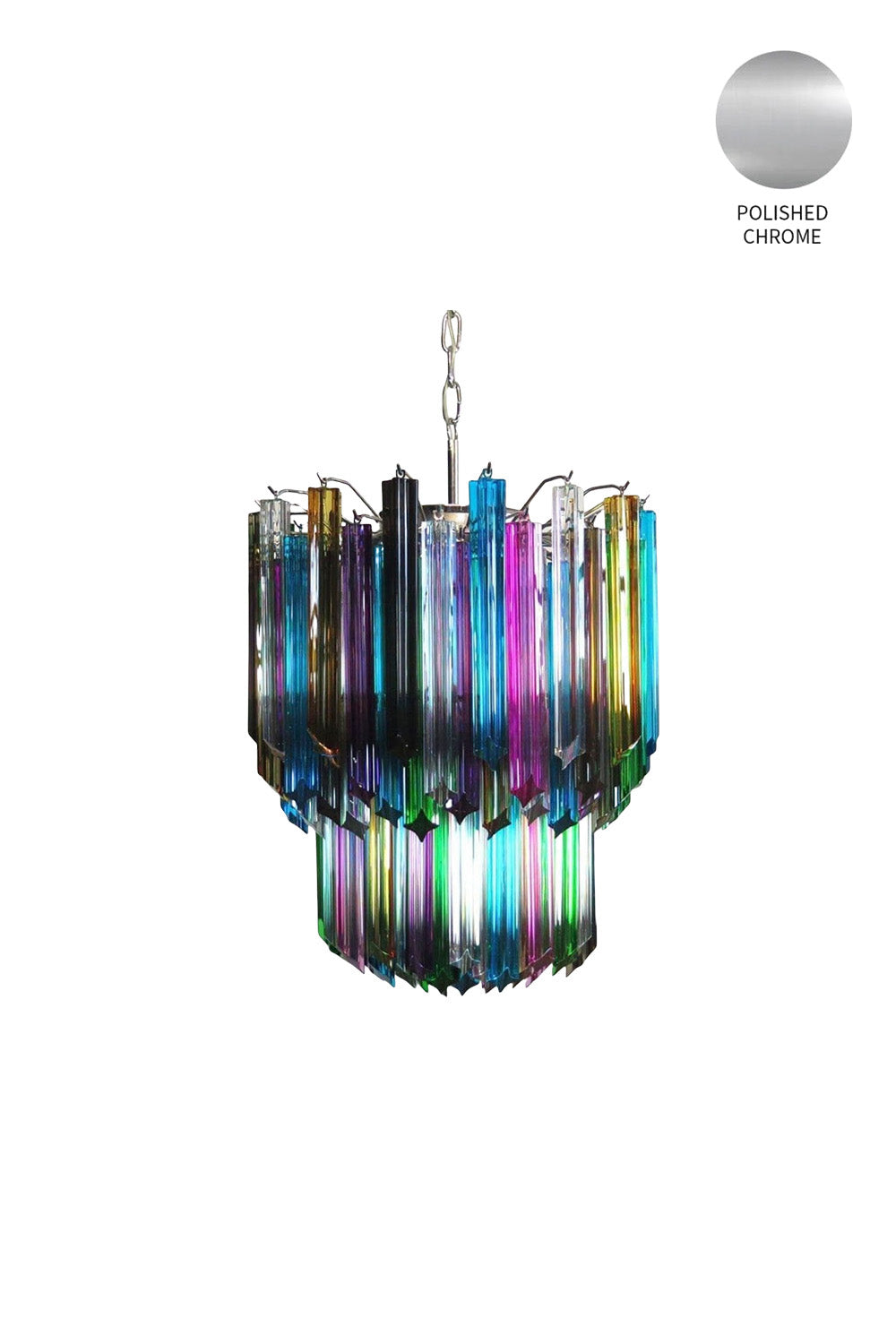 Quadridri Multicolor Prism Chandelier