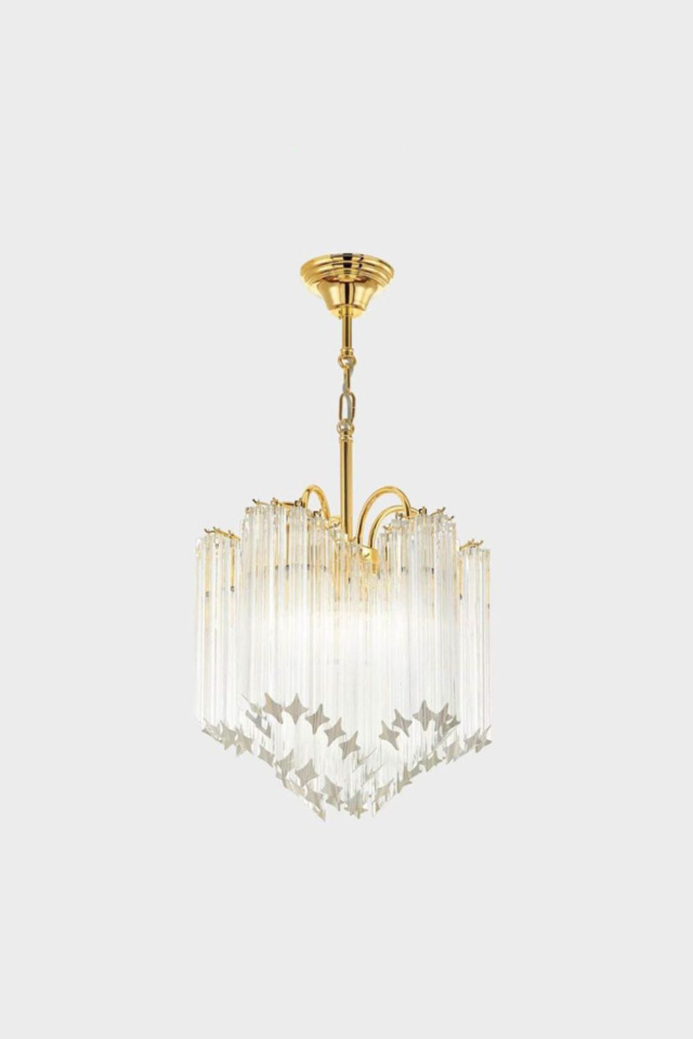 1990s Quadriedri Crystal Murano Chandelier