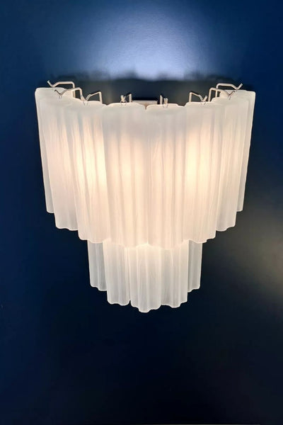 Murano frosted white glass tube Wall Lamp