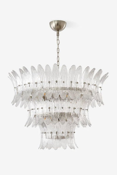 Italian Murano Glass Palm Leaf Chandelier