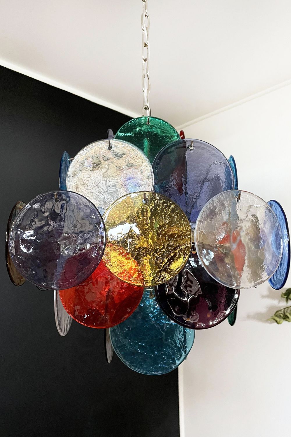 Murano Glass Disc Pendant Light