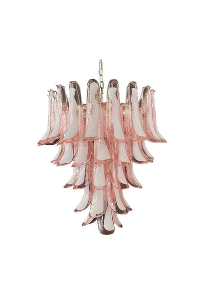 Murano Blush Pink Glass Petal Chandelier