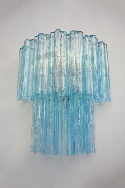 Murano Blue Glass Wall Lamp– Tube Design