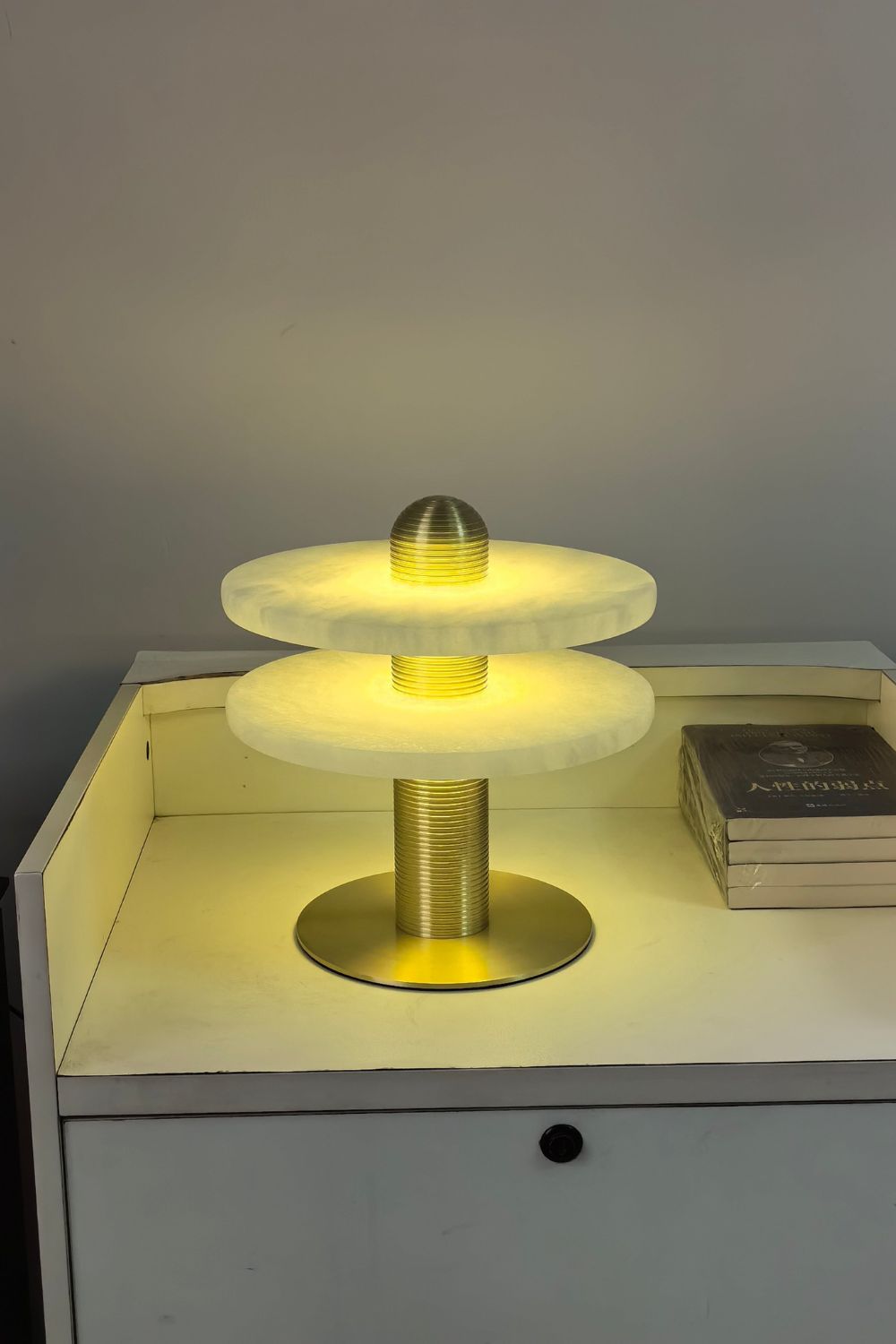 rbit Alabaster Disc Table Lamp