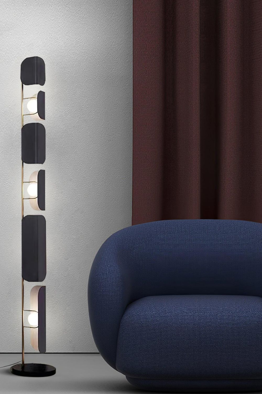 Leagan Stacked Panel Modern Floor Light