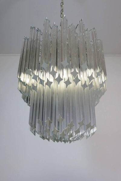 Venini Style Murano Quadriedri Chandelier