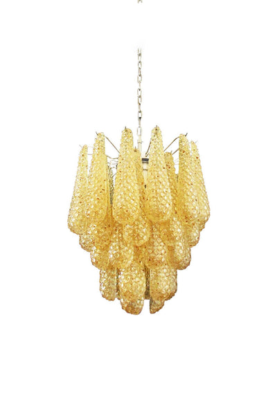 Murano Handcrafted Golden Glass Chandelier