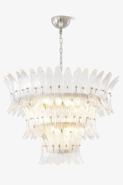 Italian Murano Glass Palm Leaf Chandelier