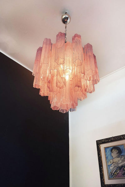 Pink Murano Glass Tree Branch Chandelier