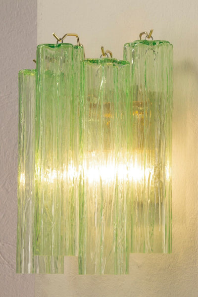 Bright Green Murano Glass Wall Lamp