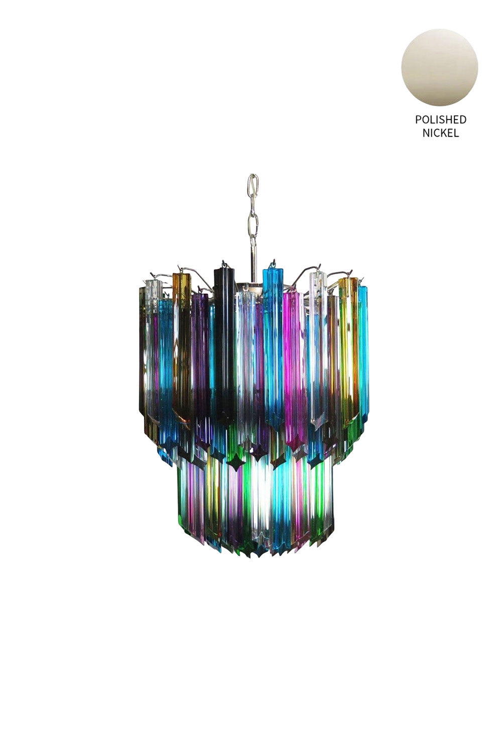 Quadridri Multicolor Prism Chandelier