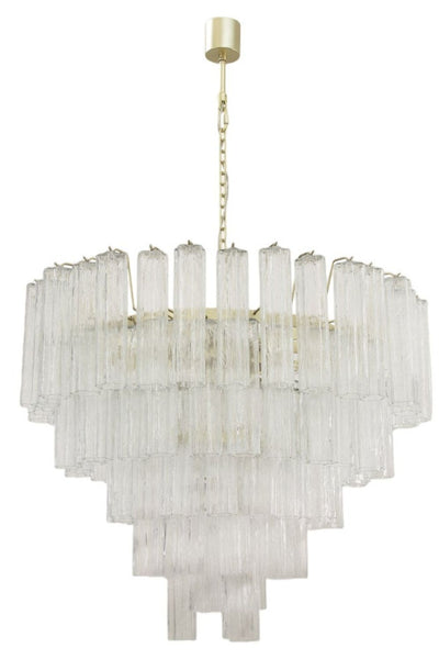 1990s Tronchi Murano Glass Cascade Chandelier