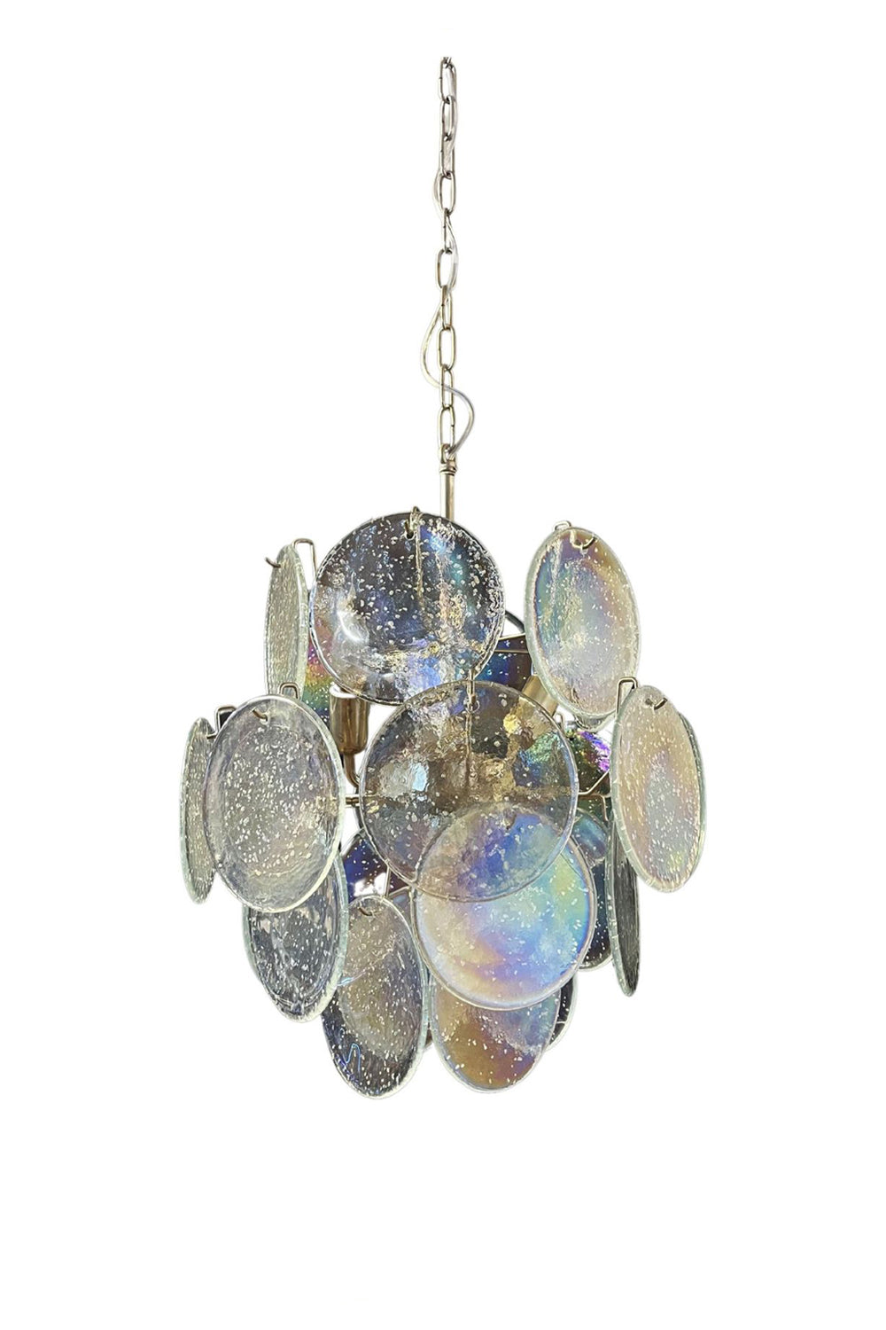 Iridescent Mid-Century Modern Murano Chandelier