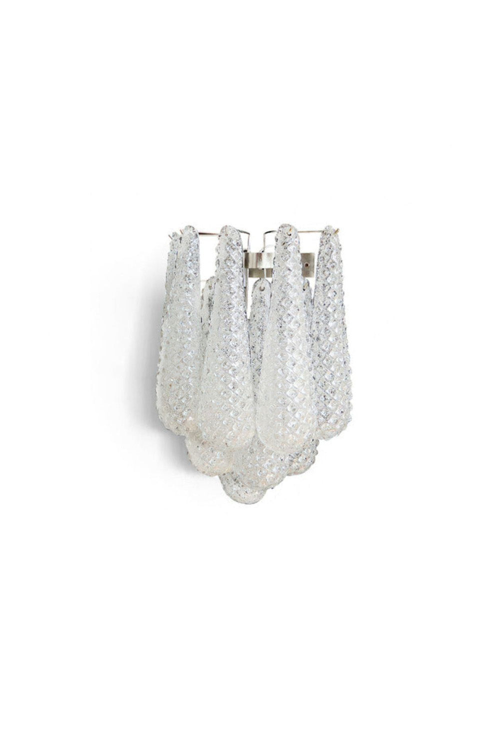 White Murano Glass Petal Wall Lamp