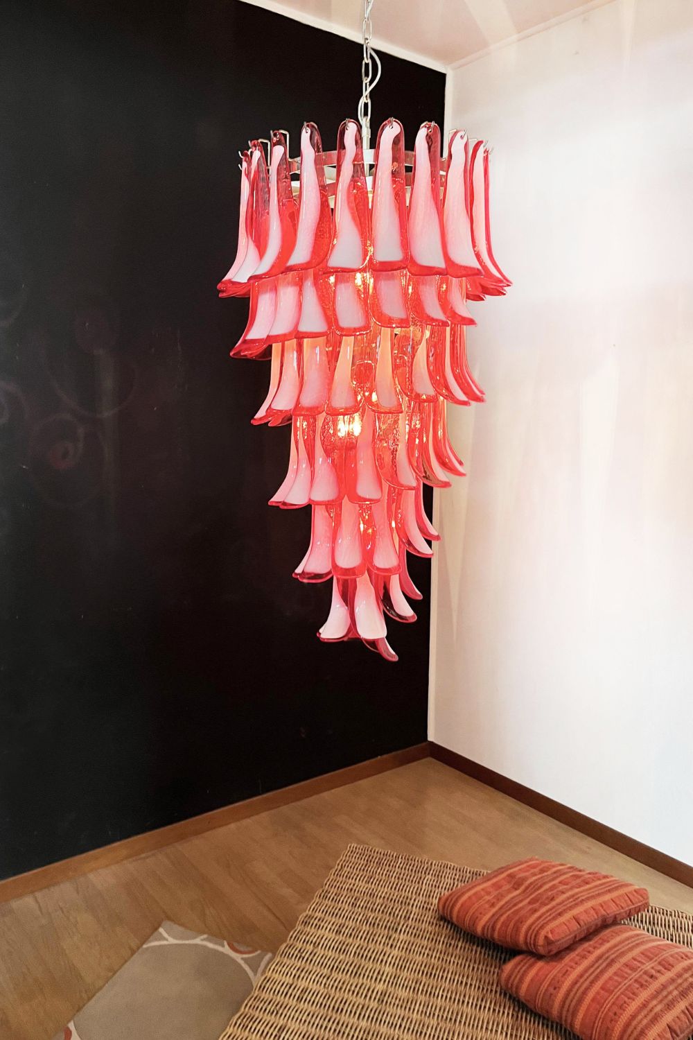 Vintage Italian Murano Spiral Chandelier