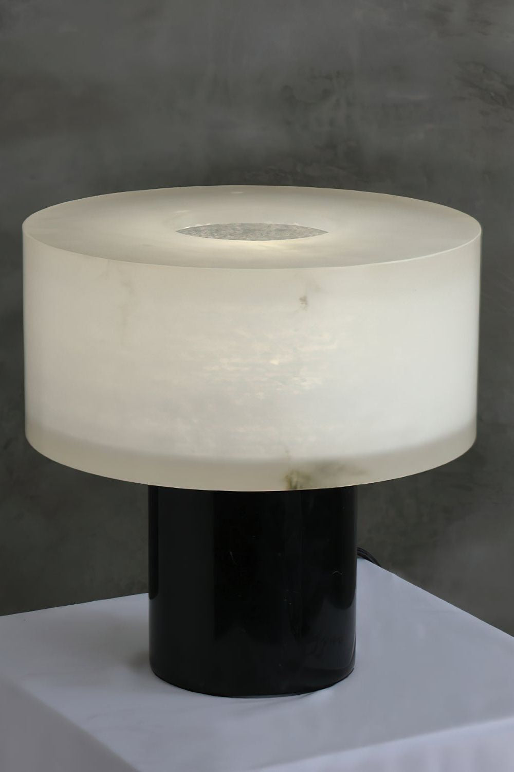 Alabaster Cylindrical Table Lamp