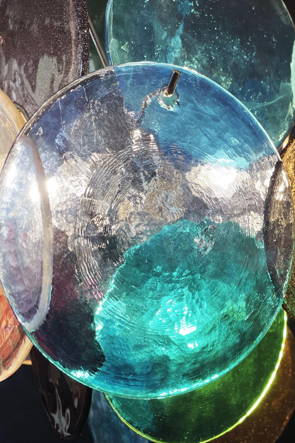 Murano Glass Disc Pendant Light