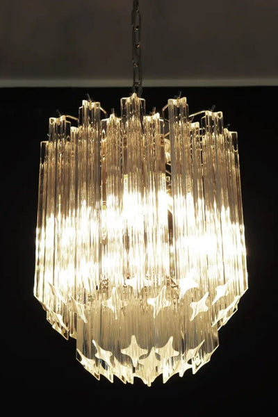 Murano Quadriedri Glass Chandelier