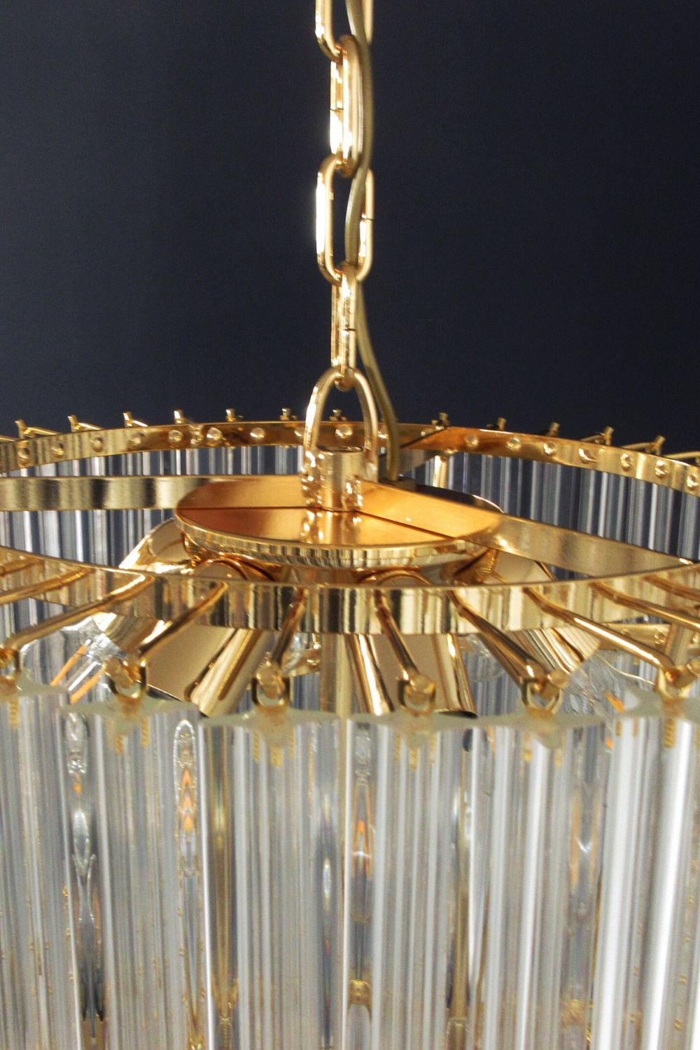 Venini Murano Spiral Crystal Chandelier