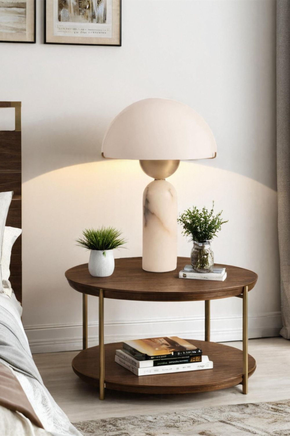 Elegant Sphere Alabaster Table Light