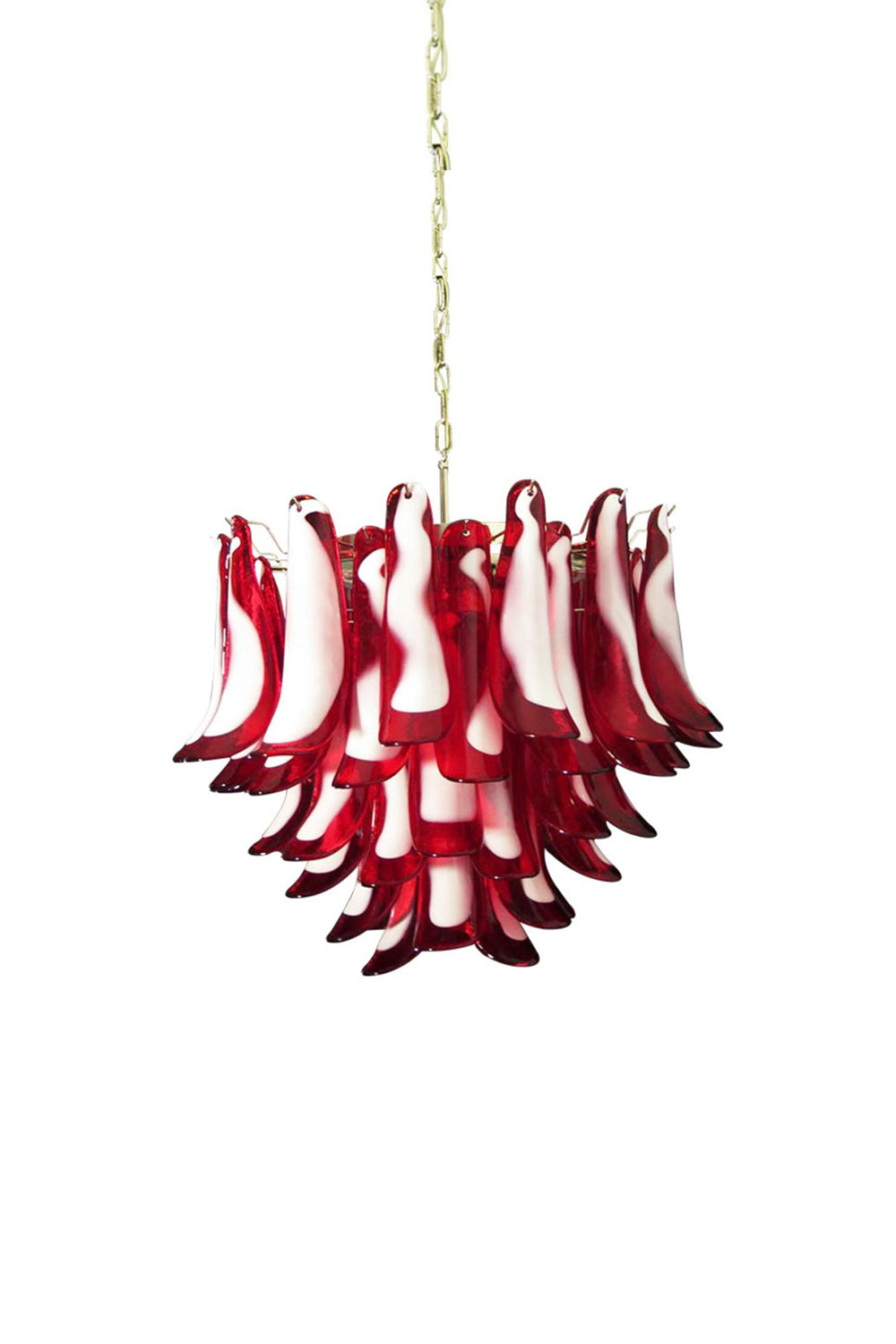 Red Murano Glass Petal Chandelier