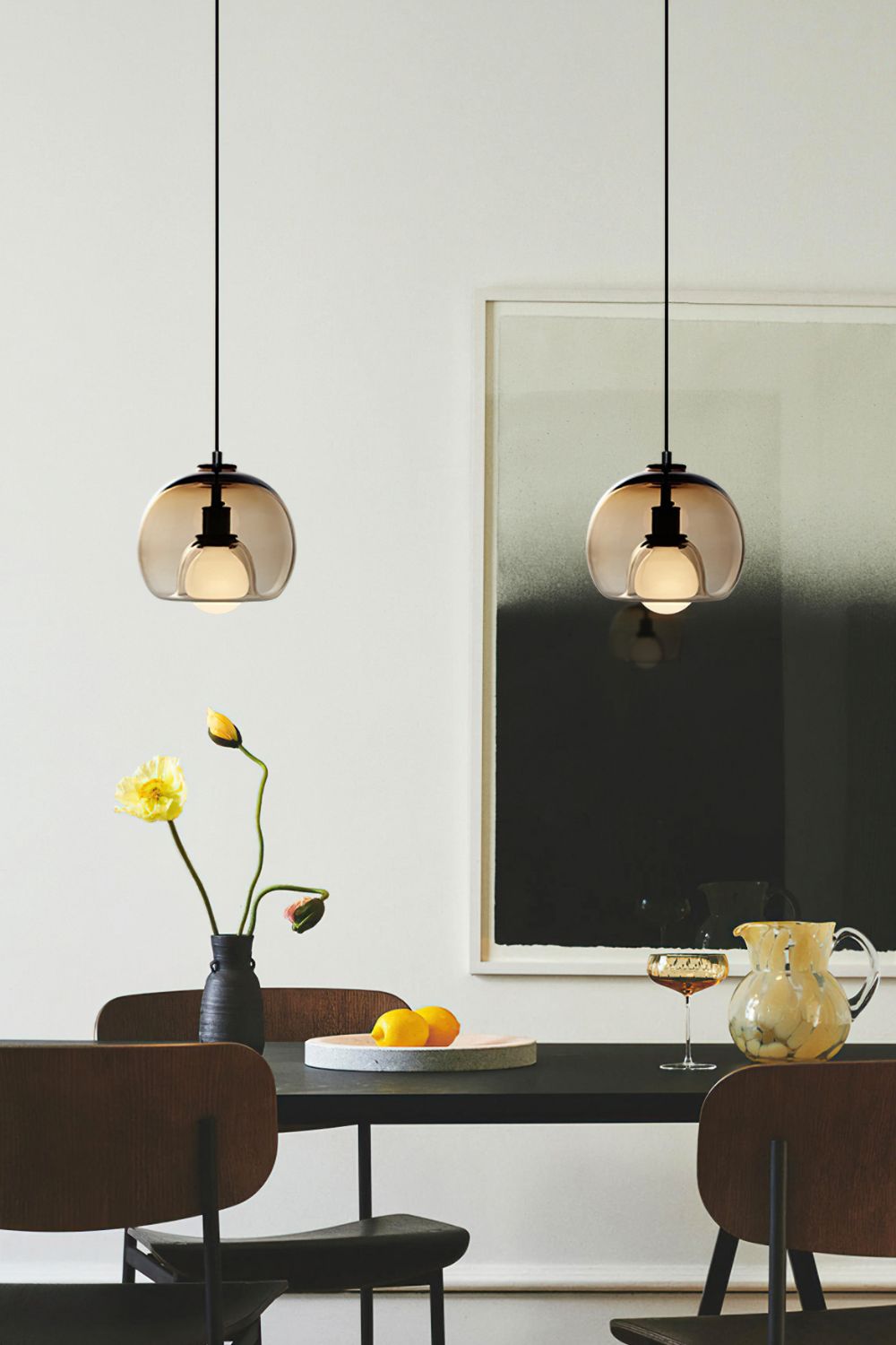 Semi Globe Electroplated Glass Pendant Lamp - SamuLighting